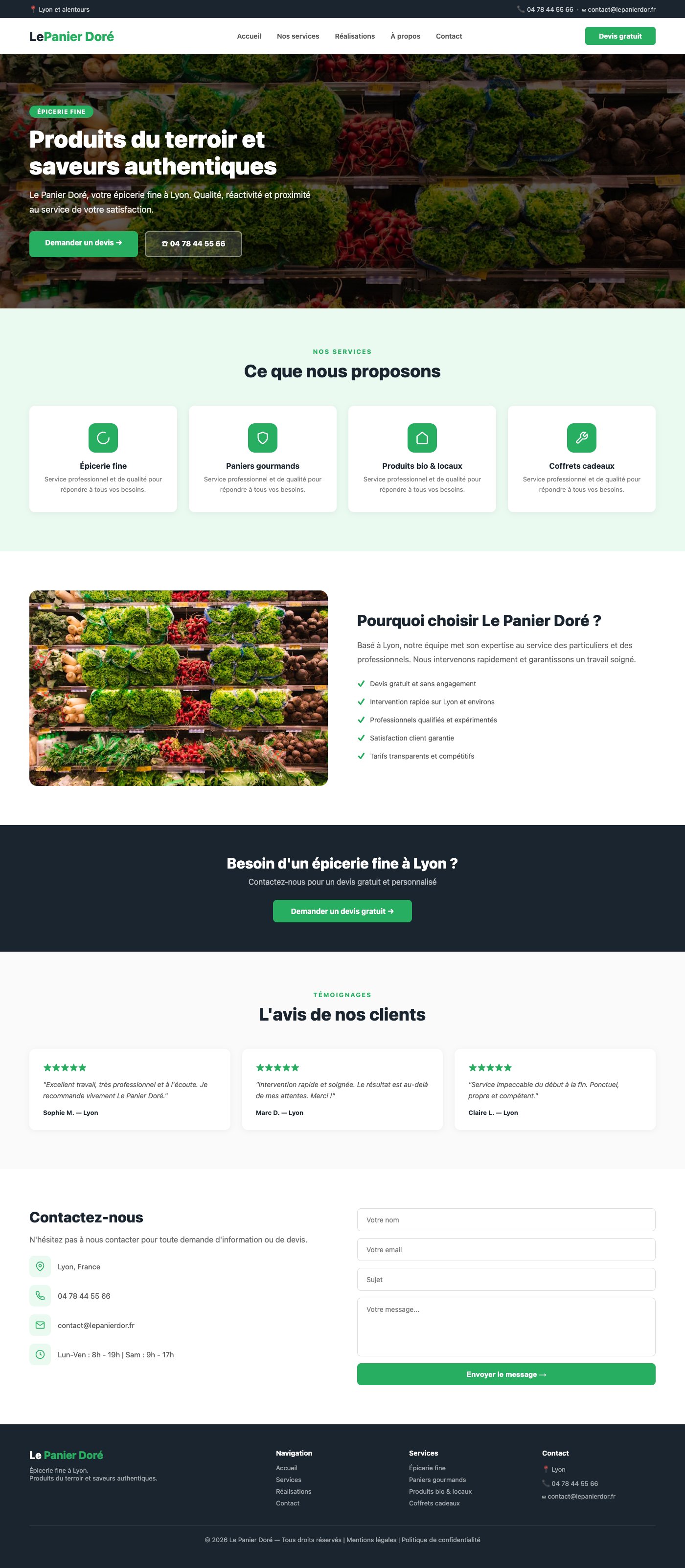 Exemple de site vitrine Missioncap+